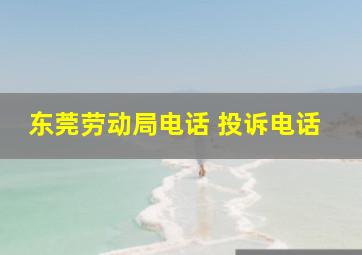 东莞劳动局电话 投诉电话